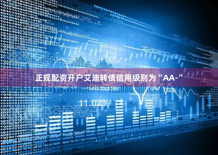 正规配资开户艾迪转债信用级别为“AA-”