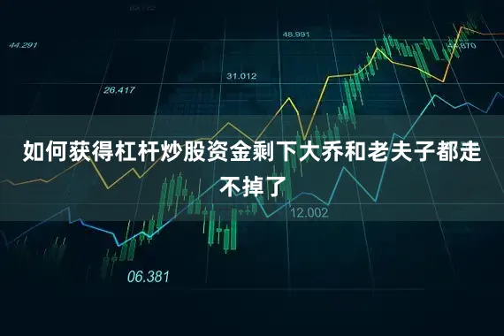 如何获得杠杆炒股资金剩下大乔和老夫子都走不掉了